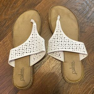 Palms brown & white sandals